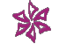 Violet Glass Tumbling Pin Wheel